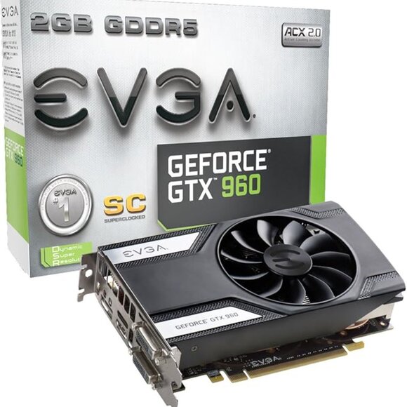 EVGA GeForce GTX 960 2GB SC Gaming, Only 6.8 inches, Perfect for mITX Build Grap - Picture 3 of 10